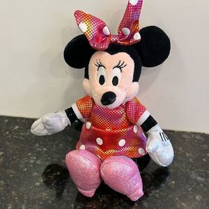TY Beanie Baby - Disney Sparkle - MINNIE MOUSE (Rainbow Dress) (8 inch)